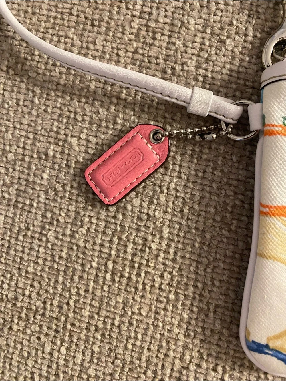 Vintage Coach Multicolor Signature Wristlet